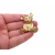 Vintage Napier Teddy Bear Brooch Gold with Pink Rhinestone Eyes Bear Pin Gold