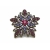Purple rhinestone brooch