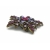 brass purple rhinestone brooch