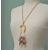 Vintage Semi Precious Polished Stones Necklace Long Gold 26 inch Chain Horseshoe Pendant Statement Jewelry Heart Shaped Stone Vintage Semi Precious Polished Stones Pendant Necklace Long Gold 26 inch Chain