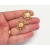 Vintage Coro Screw Back Clip on Earrings Gold Tone Floral Design Pink Moonglow