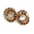 Vintage Topaz & AB Crystal Clip On Earrings Double Entwined Circles Bridal