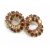 Vintage Topaz & AB Crystal Clip On Earrings Double Entwined Circles Aurora Borealis and Amber Rootbeer Rhinestones Formal Wedding Jewelry Vintage Topaz & AB Crystal Clip On Earrings Double Entwined Circles Bridal