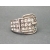 Vintage Silver Tone Buckle Ring with Clear & AB Crystals Rhinestones Size 7 1/4