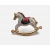 Enamel and rhinestone rocking horse brooch Christmas pin