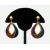 Vintage Enamel Teardrop Hoop Clip on Earrings Tear Drop Shaped Gold Purple Navy