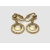 Vintage Gold Tone Hoop Dangle Clip on Earrings Double Gold Rings Drop Earrings