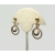 Vintage Gold Hoop Dangle Clip on Earrings Double Gold Rings Drop Earrings