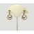Vintage Gold Dangle Clip on Earrings Double Gold Rings Drop Earrings