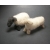 Needlefelted Primitive Sheep Pair Black and White Sheep Needle felt Fiber Art