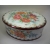 Vintage Daher Oval Tin Made in England 6 inch Long Floral Tin White Red Orange