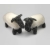 Primitive Needle Felted Sheep Pair of Black and White Sheep Needlefelt Fiber Art