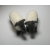 Primitive Needle Felted Sheep Pair of Black and White Sheep Needlefelt Fiber Art