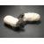 Primitive Needle Felted Sheep Pair of Black and White Sheep Needlefelt Fiber Art