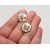 Vintage Guilloche Rose Screw Back Earrings White and Pink Enamel Floral Clip on
