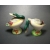 Vintage Ceramic Duck Salt and Pepper Shakers Set with Cork Stoppers Mid Century