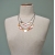Vintage Red and Peach Mother of Pearl Medallion Silver and Gold Double Strand Long Layering Charm Necklace Vintage Red and Peach Mother of Pearl Medallion Silver and Gold Double Strand