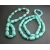 Vintage Set of Two Chunky Aqua Turquoise Blue & Silver Beaded Layering Necklaces