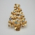Vintage 1990s Avon Christmas Tree Brooch Gold with Blue AB Rhinestones
