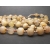 Vintage Tan and Cream Glass Bead Necklace 30 inches Long Beaded Necklace