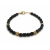 Vintage Black and Gold Beaded Bracelet 7 1/2 inch for Women or Men