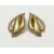 Vintage Gold Clip on Earrings Abstract Design Matte Finish