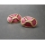 Vintage Gold Magenta Swirl Enamel Clip on Earrings Oval Enamel Earrings Fuchsia