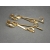 Vintage geometric long gold dangle clip on earrings