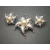 Vintage Silver Pearl and Blue Rhinestone Star Brooch and Clip on Earrings Set