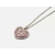 Vintage Silver and Pink Rhinestone Heart Shaped Pendant Necklace 16" Chain Vintage Silver and Pink Rhinestone Heart Shaped Pendant Necklace 16" Chain
