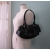 Vintage Benetton Black Faux Leather PVC Handbag Shoulder Bag Purse