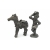 Vintage Pewter Miniature Horse and Cowboy Signed by Artist JB Prospector & Pony