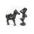 Vintage Pewter Miniature Horse and Cowboy Signed by Artist JB - Prospector & Pony Packhorse Panning for Gold Figurines Collectibles - Eureka Vintage Pewter Miniature Horse and Cowboy Signed by Artist JB Prospector & Pony