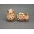 Vintage Faux Amethyst Crystals Gold Clip on Earrings Purple Rhinestone