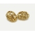 Vintage Crown Trifari Gold Geometric Dome Clip on Earrings