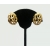 Vintage Crown Trifari Gold Geometric Clip on Earrings
