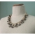 Vintage Black Gold Smoky Metallic Grey Clear Beaded Fringe Necklace Bead Charms