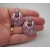 Vintage Purple and Silver Tone Animal Stripe Doorknocker Clip on Earrings