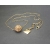 Vintage Anne Klein Topaz Colored Crystal Ball Pendant Necklace rhinestone ball