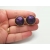 Vintage Signed Coro Purple and Gold Clip on Earrings Nugget Shaped