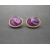 Vintage Signed Coro Purple and Gold Tone Clip on Earrings Nugget Shaped