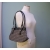 Nine West Black Taupe and Tan Geometric Print Handbag Silver Hardware Zipper
