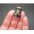 Vintage Austrian Gold and Navy Blue Enamel Thimble with Decoupage Floral Design