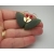 Vintage Carved Green Jade Colored Stone Butterfly Brooch Lapel Pin Pendant