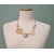 Vintage Asymmetrical Necklace Gold Tone Floral Theme Enamel Flower Adjustable
