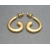 Vintage Monet Gold Tone Curl Hoop Earrings Gold Swirl Hoops