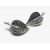 Vintage Silver Tone Metal Leaf Clip on Earrings Stylish Rhodium Plated