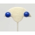 Vintage 1/2" Cobalt Blue Clip on Earrings Round Ball Button Earrings