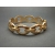 Vintage Gold Chain Link Bangle Bracelet US Size 7 Inch Hinged Bangle Clamper