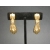 Vintage Gold Dangle Drop Clip on Earrings Articulated Bow Plain Gold